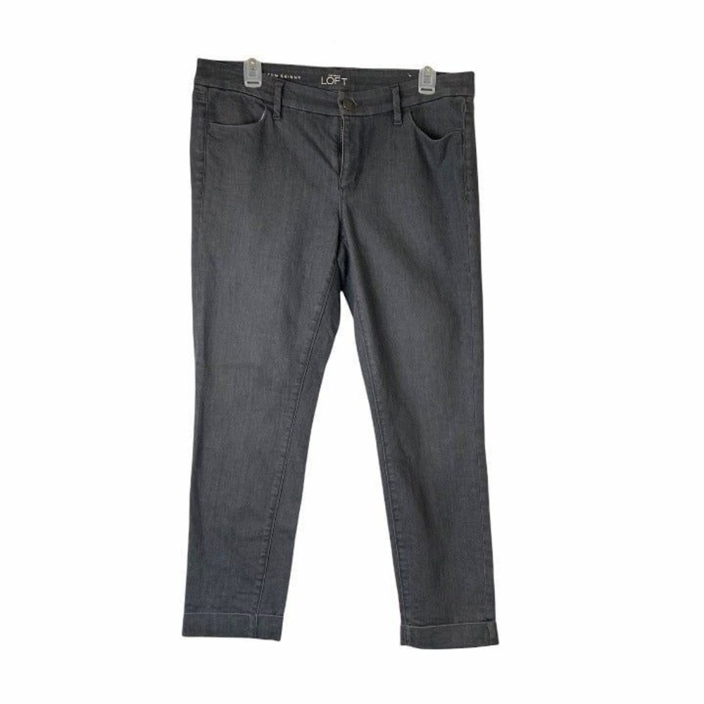 Ann Taylor Loft Modern Skinny Ankle Crop Jean Size 30 / 10 Gray - Picture 6 of 6